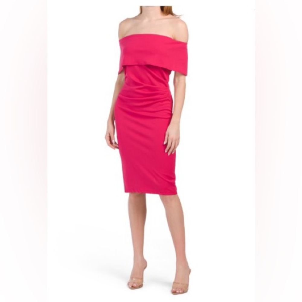 Marina Off The Shoulder Sheath Dress Style 268145 NWT